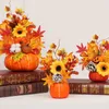 Decorative Flowers Simulation Pumpkin Ornament Autumn Pinecone Berry Decor Po Props For Thanksgiving Home Party