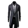 Men's Trench Coats Male Clothing Oversized Men's Waist Casual Overcoats Wool Business Long Jackets Men Outerwear Man