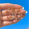 أقراط مسمار حتى 1PIENCE ROD الفولاذ المقاوم للصدأ Zircon Clouds Koala ثقب الكرة المسمار للنساء أزياء حفلة الجملة بالجملة