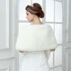 Ivory Faux Rabbit Fur Shawls Evening Party Fur Wraps and Scarves Winter Shrugs for Ladies