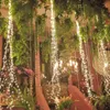 سلاسل 100/200/400 LEDS كرمة فرع الضوء سلسلة 10 2M جنية العطلات شلال ICICLE مصباح لحفل الزفاف شجرة عيد الميلاد جارلاند ديكور