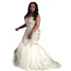 Shiny Crystals Sequins Mermaid Wedding Dresses Beaded New 2023 Off Shoulder Plus Size Bridal Gowns Sexy Sweetheart Church Nigeria 2007580