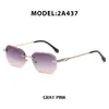 새로운 패션 여성 선글라스 frameless 조각 선 스크린 sunglasse 여성 수석 감각 기능 세트 다이아몬드 작은 프레임 선글라스 남자 국경 도매
