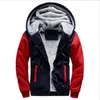 Mens Hoodies Sweatshirts Shionfa Patchwork Fleece Hoodie Winter Thick Casual Hooded Cardigan Fashion Bomber Fur Jackets Zipper Coat 5xl 221102