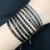 Tennis Trendy Schwarz Kristall Armband Für Männer Steampunk Einstellbare Zirkon Frauen 39S Armreif Kette Auf Der Hand Hip Hop Hippie schmuck B Smtgk