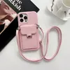 Dames crossbody phonecase iPhone 14 telefoonhoesjes met kaarthoes voor iPhone 14 plus 14 Pro 13 xsmax XR 7p/8p hoogwaardige modehoesjes