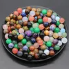 طبيعية 8/10/16/18/20 ملم صورة جاسبر غير مسامية حول الكرة الأحجار الكريستال الكريستالية السائبة DIY Beads Non-Pression Beads Ball