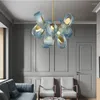 Lustres de luxo lustre de cobre para decoração de decoração de casa iluminação azul LED LED RESTAURANTE FRANCES