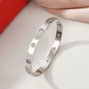 316L stainless steel Fashion Charm Love Bangles silver rose gold screwdriver bangle for women and men couple jewelry designer bracelets with velvet bag