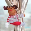 Décorations de Noël 1PC élastique rideau boucle décoration fenêtre 2022 année 01