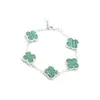 S925 Silver Four Leaf Clover Necklace Designer Jewelry Set Leldant Bracelet Bracelet Stud arock
