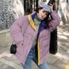 Damskie okopy płaszcze zimowe kobiety krótka wyściełana kurtka 2022 w stylu koreański luźny chleb hongkong żeńska gęsta