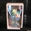 Geschenkwikkeling Gift Wrap 2021 Wedding Decoratie Bloem Valentijnsdag Moeders Soap Rose Bouquet met doos voor vrouw vriendin1 Drop Deliv Dhhns