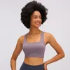 Completo da yoga SUPPORTO MEDIO Corsa nuda in palestra Reggiseni sportivi Top da donna Spalline morbide come il burro Push Up Allenamento Atletico