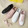 Other Shoes New White Flat Common Casual Sneaker for Women Luxury Brand Genuine Leather Lace Up Classic Female Running Shoes L221019
