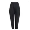 Women's Pants Women Autumn Thick Section Harem 2022 Spring Female Loose Fat MM Carrot Casual Trousers Pocket Black A401