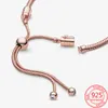 Il nuovo popolare fascino in argento sterling 100% 925 a quattro stili a forma di serpente scorrevole in pelle Pandora braccialetto da donna gioielli per feste di nozze accessori di moda