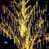 Cordes 4 ensemble lumières extérieures guirlande Led météore douche pluie fée chaîne feston année décorations de noël pour la maison rue