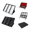 Jewelry Pouches Selling Big Size 18 Grids Case Sunglasses Glasses Display With Cover Eyeglass Stand Holder Makeup Organizer