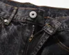 High Street Jeans Pantalon Homme Patchwork Vintage Homme Jean Droit Moto Biker Denim Pantalon