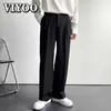 Jeans pour hommes Hommes Chinos Blanc Y2K Streetwear Vêtements formels Pantalon de costume Solide Baggy Casual Pantalon droit à jambe large pour femmes Streetwear Man T221102