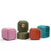 Velvet Jewelry Box Portable Octagon Double Ring Storage Boxes Wedding Ring Earrings Display Case for Girls Women Gift Packaging