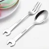 Dinnerware Sets Style 1 Pcs Coffee Spoon Smooth Edge Tea Fork Stainless Steel Tableware Dinner Kitchen Accessories Home Cutlery