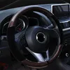 Steering Wheel Covers Non-Slip Fashion Sports Car Braid Cover Wrap For 37-38CM/14.5"-15" M Size Carbon Fiber Leather Hand Bar