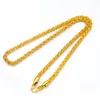 Chains 5mm Chain Necklace Men Yellow Gold Filled Classic Male Clavicle Collar Jewelry 60cm Long