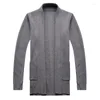 Maglioni da uomo Cardigan con collo a scialle da uomo Cappotti in maglia Primavera Autunno Casual Maglione lavorato a maglia solido Maglie aderenti aderenti Giacca Abbigliamento da uomo