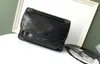 mode Nieuwe 498894 28 cm Niki Medium Vintage Lederen Crossbody Schoudertas Front Flap Metalen Ketting Zakken Lederen Stofzak