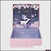 Enveloppe cadeau enveloppe cadeau mode st￩r￩oscopique bo￮te rose bleu 3d wapitis car sakura ered lettres de bronzing