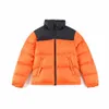 블랙 오렌지 다운 복어 재킷 코트 전체 지퍼 자수 아웃복 파카스 남자 여자 겨울 몸통 따뜻한 크기 xs-xxl