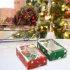 Рождественские украшения обрабатывать коробку 12 Pack Holiday Cookie Boxes Яркие цвета выпечка с классическими мультфильмами 8.66 x 6.10