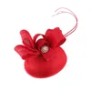 Plume d'autruche Disque Fascinator Sinamay Bow Ivoire Perle Fascinator Chapeaux Dames Parti Mode Bijoux Vintage Pinces À Cheveux