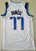 Männer verdienen Luka Doncic Basketball-Trikot 77, atmungsaktiv, bestickt und genäht, Marineblau, Weiß, Schwarz, Gelb, Grün, Hemd für Sportfans, Erklärung des Stadtverbandes