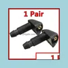 Windshield Wipers 2 Pcs Black Plastic Car Front Window Windshield Washer Spray Nozzle One Pair Drop Delivery 2022 Mobiles Motorcycle Dhca3