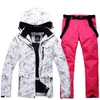 Combinaisons de ski Fleeced Girls Ski Suit Imperméable Enfants Veste Pantalon Thermique Garçons Hiver Snowboard Vêtements