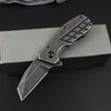 Promocja R1103 Flipper Składanie noża 8cr13mov Stone Wash Tanto Point Blade Stal Hałbi