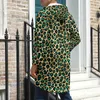 Мужские траншеи Trench Coats Teal и Gold Leopard Толкие повседневные мужчины. Печать классические зимние куртки уличная мода на заказ водонепроницаемые ветрящики