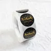 Geschenkomschakeling 500 stks Pakket Handgemaakte sticker 1 inch Gold Foly Label Afdichting Stationair toevoer