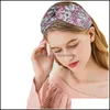 Haarband Frauen Mädchen Böhmische Haarbänder Drucken Stirnbänder Retro Kreuz Turban Verband Bandanas Haarbänder Zubehör Headwrap 60 Stücke D Dhki4