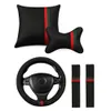 1PCS Linen Material Car Steering Wheel Cover O D Type Universal G/G Steering Wheel Cover Diameter 37-38cm /15 inch Anti Slip Auto Accessories