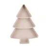 Piatti Creativi a forma di albero di Natale Caramelle Noci Frutta secca Piatto di plastica Vassoio decorativo da scrivania Forniture da cucina