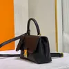 Handtasche Designer-Taschen Prägung Vorhängeschloss Handtasche Klappe Umhängetaschen Echtes Leder Henkel oben Geldbörse Geldbörsen Kleine Tragetasche Schultertasche Klassisch beschriftet