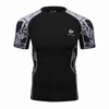 Męskie koszule 2022 Summer Men's Compression Sportswear Gym Rajstopy treningowe trening jogging sportowy Rashguard Runn