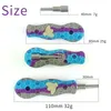 Silicone Smoking Pipes NC Dab Straw Titanium Nail Tip 2 in 1 Kit Two Way Hand Herb Tobacco Pipe Ti Tips Colorful Tools