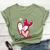 Valentine Love Heart Tops dames t-shirt kleurrijke harten shirts valentijnsdag