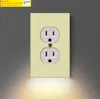 Plug Cover LED Night Light Pir Motion Sensor Safety Lights Angel Wall Outlet Hallway