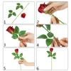 装飾的な花5ピースローズソープブーケブリリアントバレンタインデーウェディングギフトDIY母のシミュレーションフラワーホームデコレーション